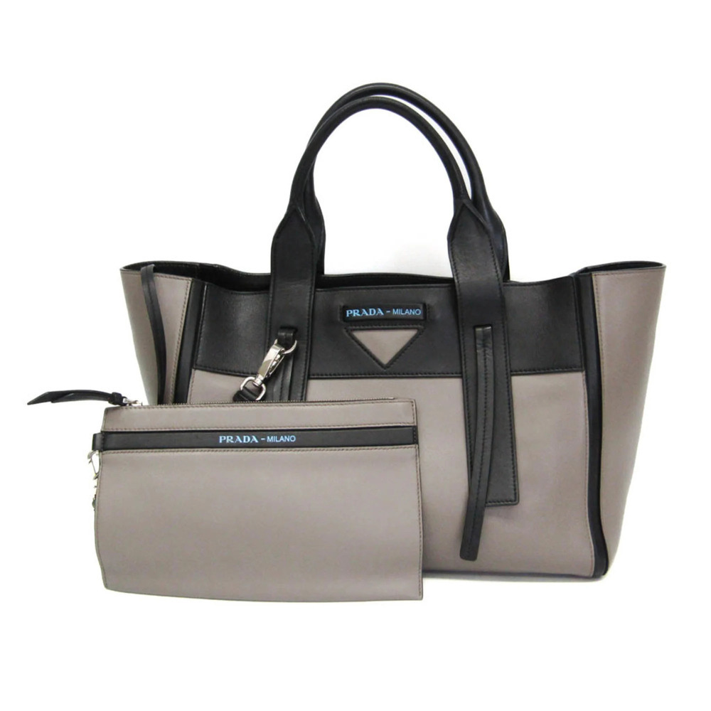 PRADA Black Leather Shoulder Bag